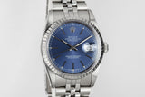 1990 Rolex DateJust 16220 Blue Dial