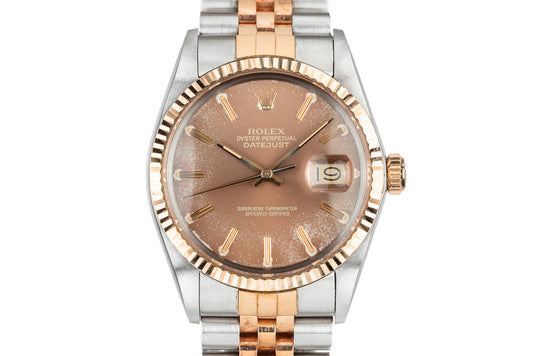 1985 Rolex Two-Tone DateJust 16013 Tropical Brown Dial with Box and Papers
