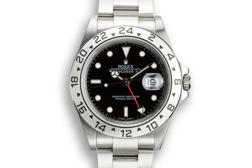 2006 Rolex Explorer II 16570 Black Dial with Box and Papers with 3186 Movement