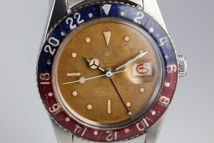 1957 Rolex GMT 6542 Gilt Tropical Dial with Bakelite Bezel