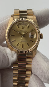 1989 Rolex Day-Date 18238 Champagne Dial with Box and Papers
