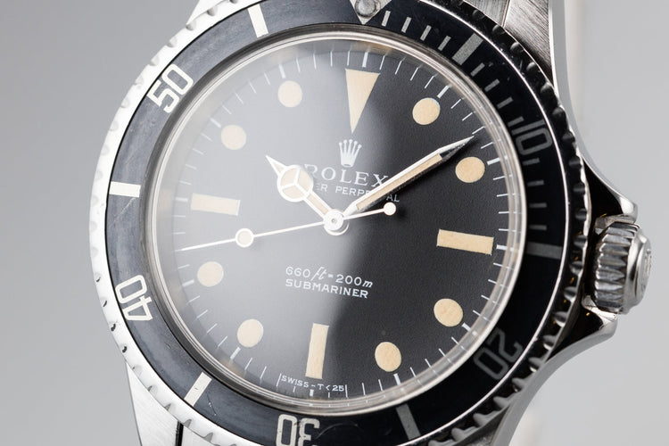 1970 Rolex Submariner 5513 Serif Dial with Box and Papers