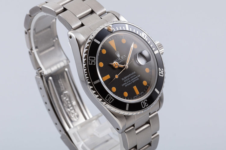 1982 Rolex Submariner 16800 Matte Dial with Box & Service Papers