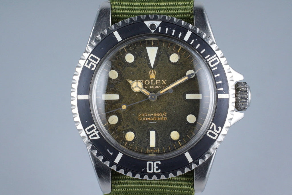 1963 Rolex Submariner 5513 PCG with Tropical Gilt UNDERLINE Dial