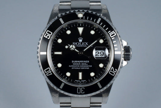 2002 Rolex Submariner 16610 with Box and Japanese Papers