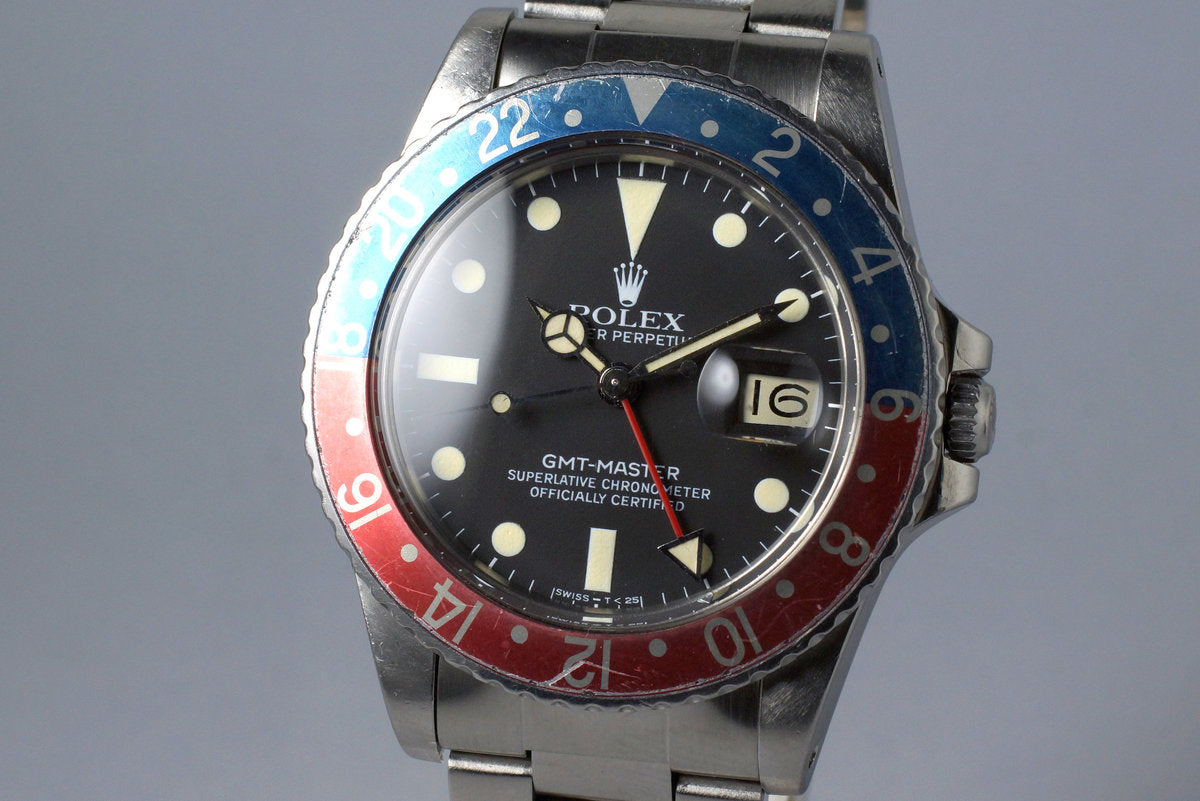 HQ Milton 1982 Rolex GMT 16750 Matte Dial Inventory 8282 For Sale