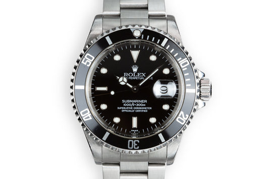 1999 Rolex Submariner 16610 SWISS Only Dial with Box and Papers