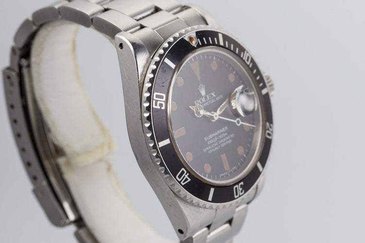 1980 Rolex Submariner 16800 with Matte Dial