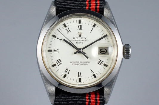 1967 Rolex Date 1500 White Roman Dial