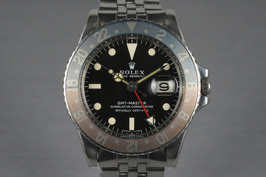 1968 Rolex GMT 1675 Mark I Dial with Box and Papers