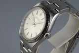 1999 Rolex MidSize Oyster Perpetual 77014 Silver Dial