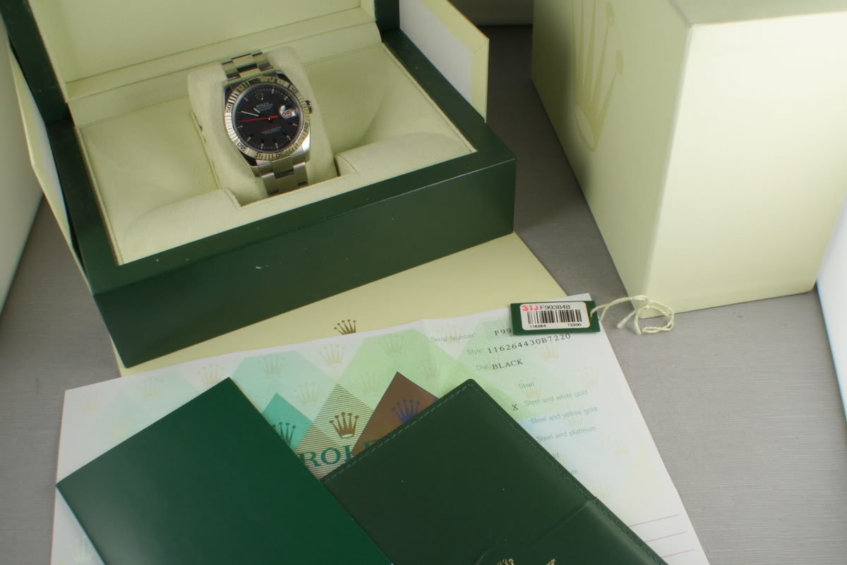 HQ Milton - 2003 Rolex Datejust Turn-O-Graph 116264 with Black