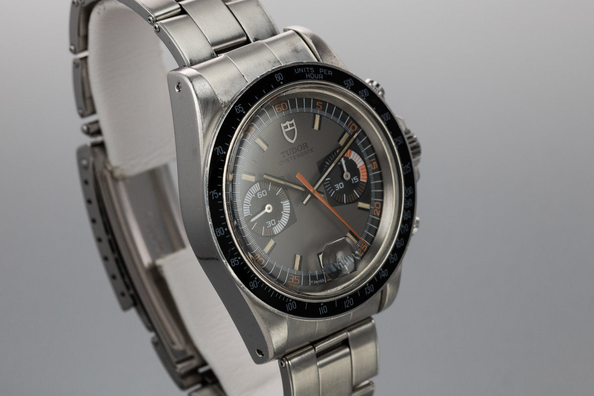 Tudor 7149/0 — Black and Grey Dial. · Photo: HQ Milton · © HQ Milton, used with permission · Source: https://hqmilton.com/products/1974-tudor-monte-carlo-7149-0-grey-dial