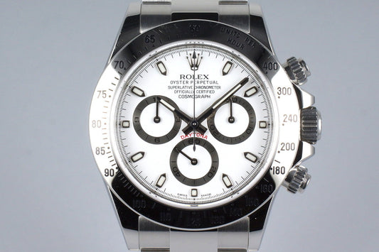 2014 Rolex Daytona 116520 White Dial with Box and Papers