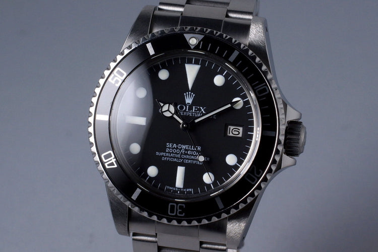 Rolex Sea Dweller 1665 with Service Dial and Case