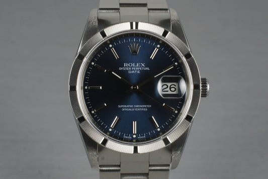 2006 Rolex Blue Dial Date 15210