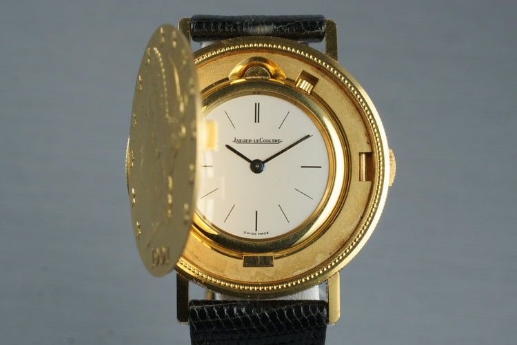 1980’s Jaeger LeCoultre 18K 20 Dollar Gold Coin Watch with Box