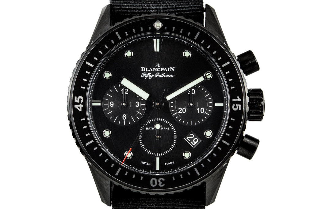 2015 Blancpain Fifty Fathoms Bathyscaphe Ceramic Flyback Chronograph J200130 with Box and Papers