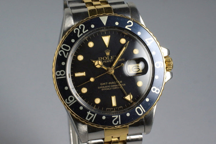 1985 Rolex Two Tone GMT 16753 with Box and Papers