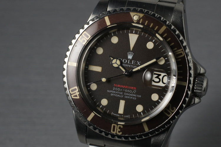 1969 Rolex Red Submariner 1680 Meters First Mark 3 BROWN