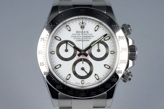 2013 Rolex Daytona 116520 White Dial with Box and Papers