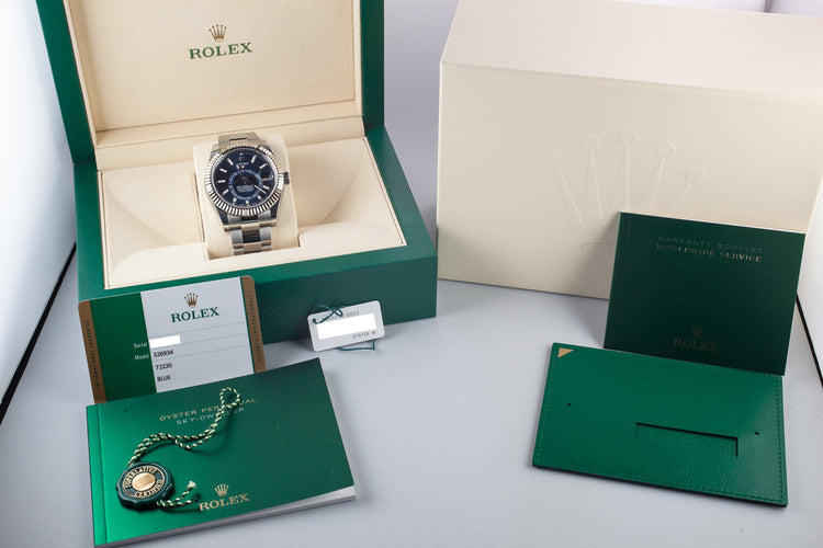 2018 Rolex Sky-Dweller 326934 Blue Dial with Box and Papers
