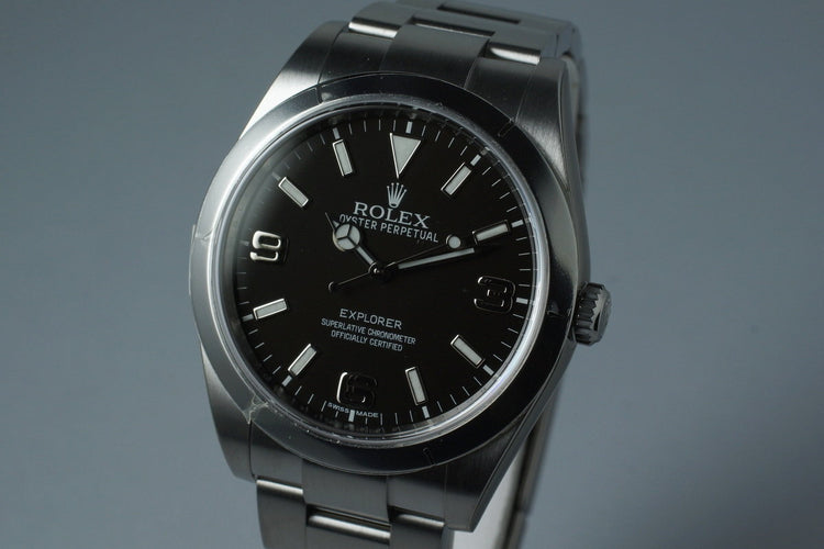 2010 Rolex Explorer 214270 with Box and Papers MINT with Stickers