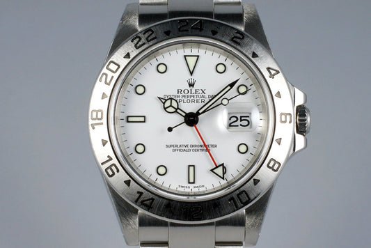 2002 Rolex Explorer II 16570 White Dial