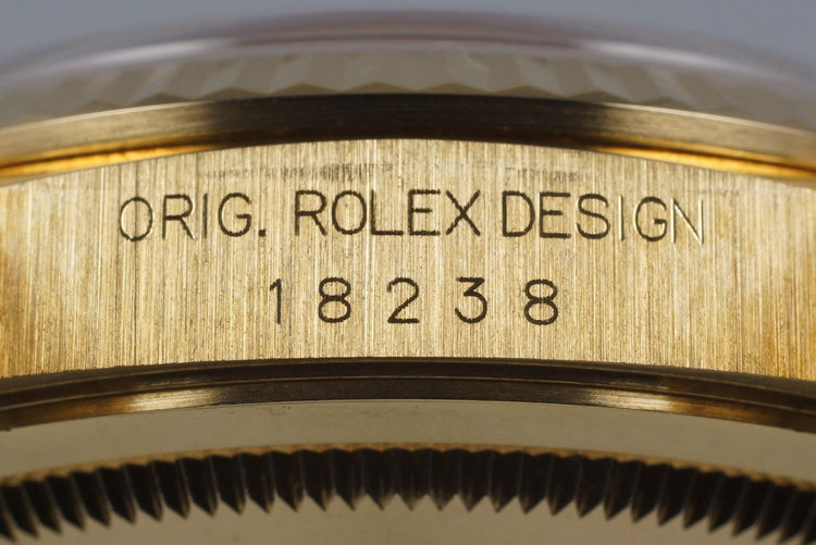 1995 Rolex YG Day-Date 18238 Onyx Dial