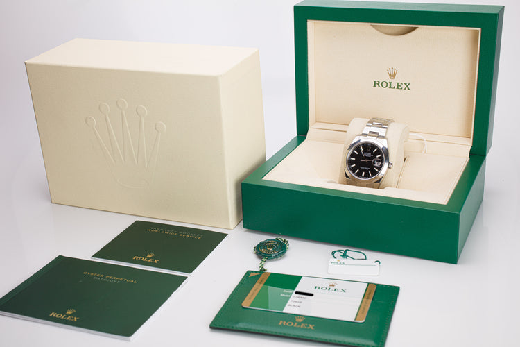 2020 Rolex 126300 Black Dial Smooth Bezel 41mm Datejust Box, Card & Hangtags