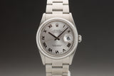 2003 Rolex St/St Datejust 16200 Silver Roman Dial with Papers